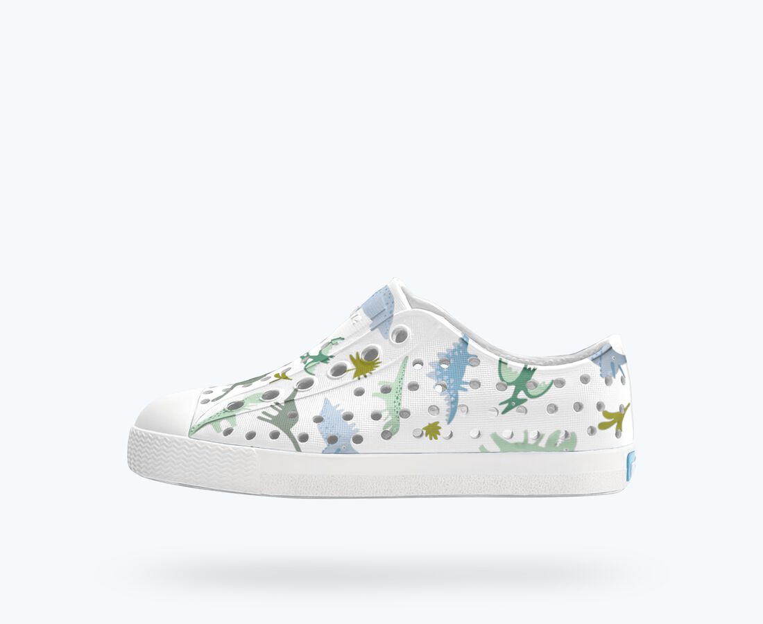 Native Shoes Jefferson Print Child - Shell White/Shell White/ Flux Alpine Dino