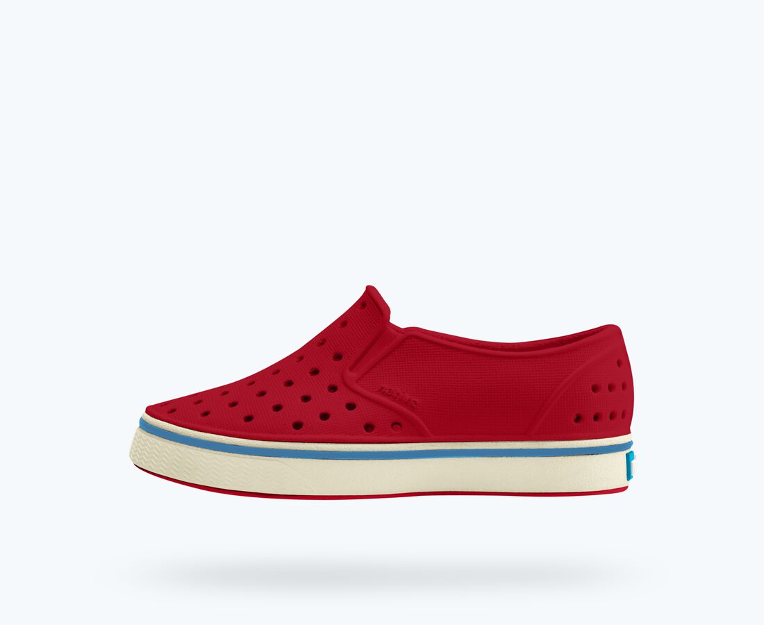 Native Shoes Miles Child - Ruby Red/ Bone White