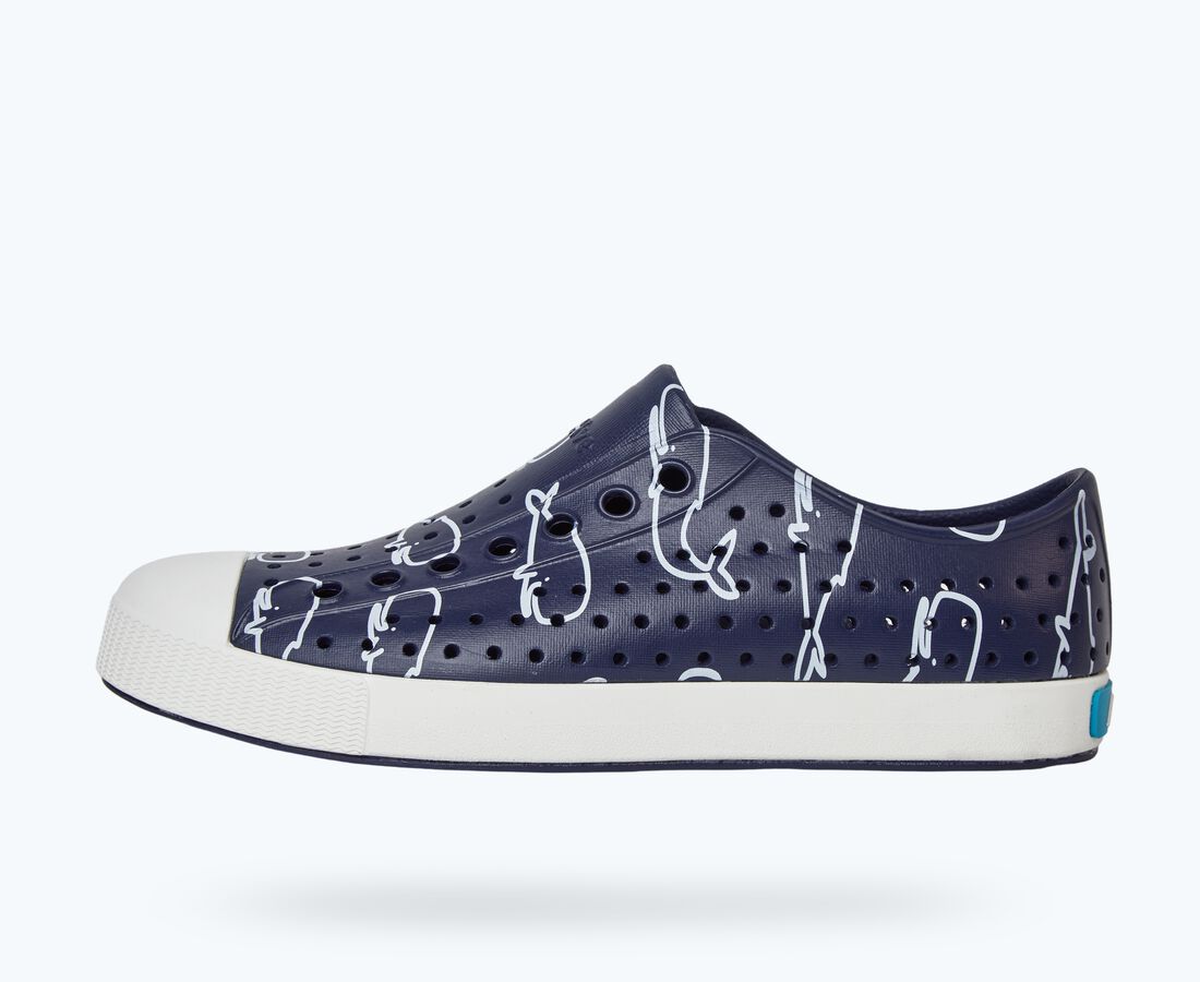 Native Shoes Men's Jefferson Print - Regatta Blue/ Shell White/ Nantucket ACK