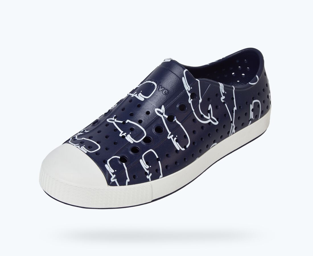 Native Shoes Men's Jefferson Print - Regatta Blue/ Shell White/ Nantucket ACK