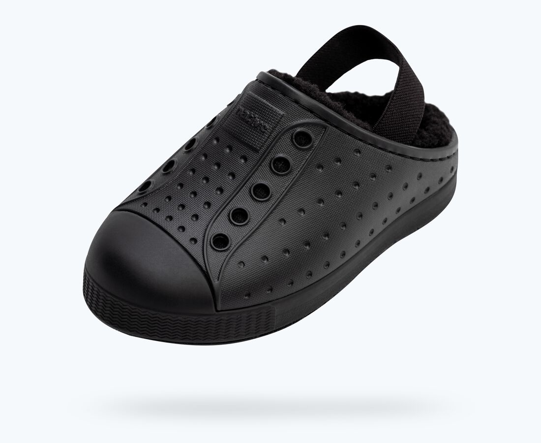 Native Shoes Jefferson Cozy Little Kids - Jiffy Black/ Jiffy Black/ Jiffy Black
