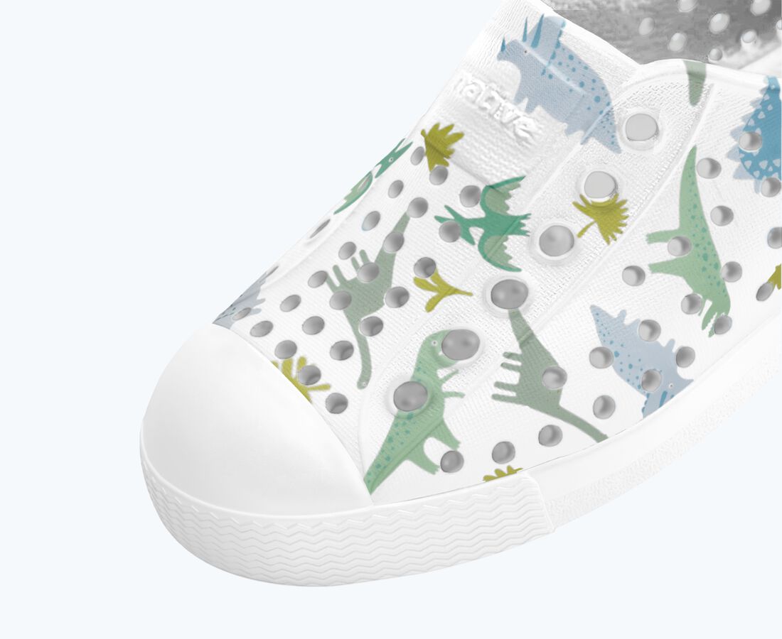 Native Shoes Jefferson Print Child - Shell White/Shell White/ Flux Alpine Dino