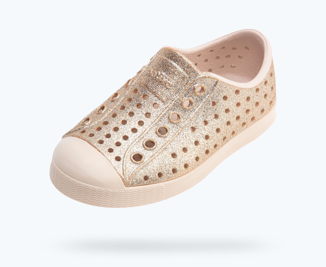 Native Shoes Jefferson Bio-Bling&trade; Child - Rock Salt Bling/ Rock Salt Pink