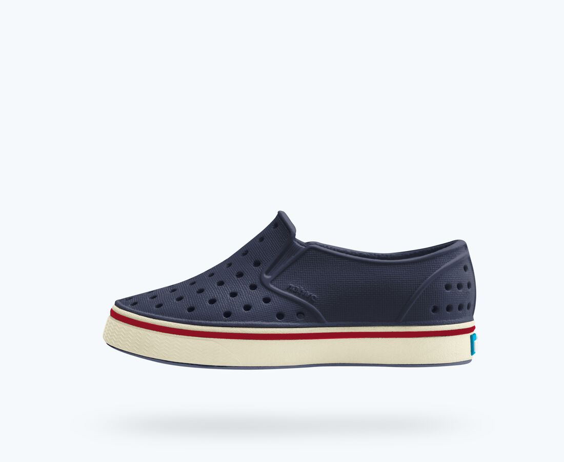 Native Shoes Miles Child - Deep Sea Blue/ Bone White