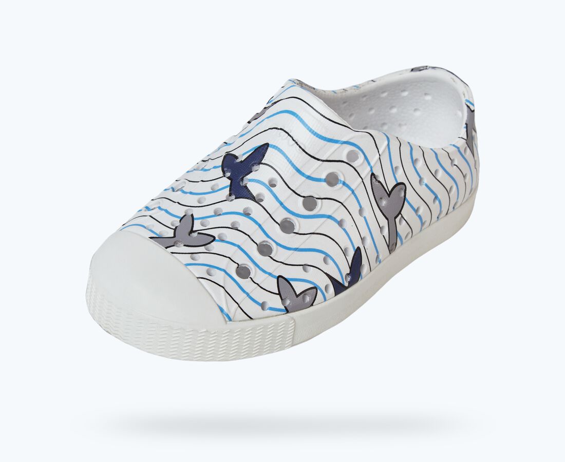 Native Shoes Jefferson Print Child - Shell White/ Shell White/ Resting Nantucket Tail