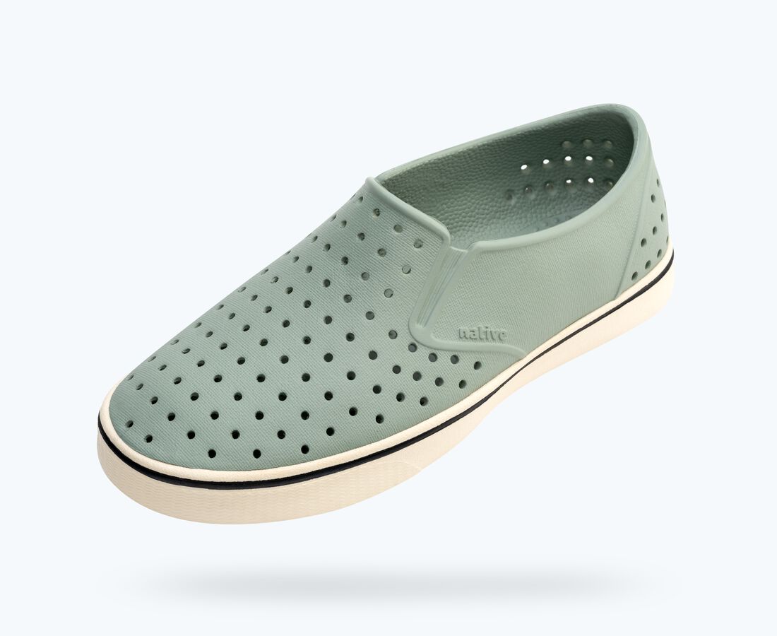 Native Shoes Men's Miles Wanderfoam&trade; - Relax Green/ Bone White