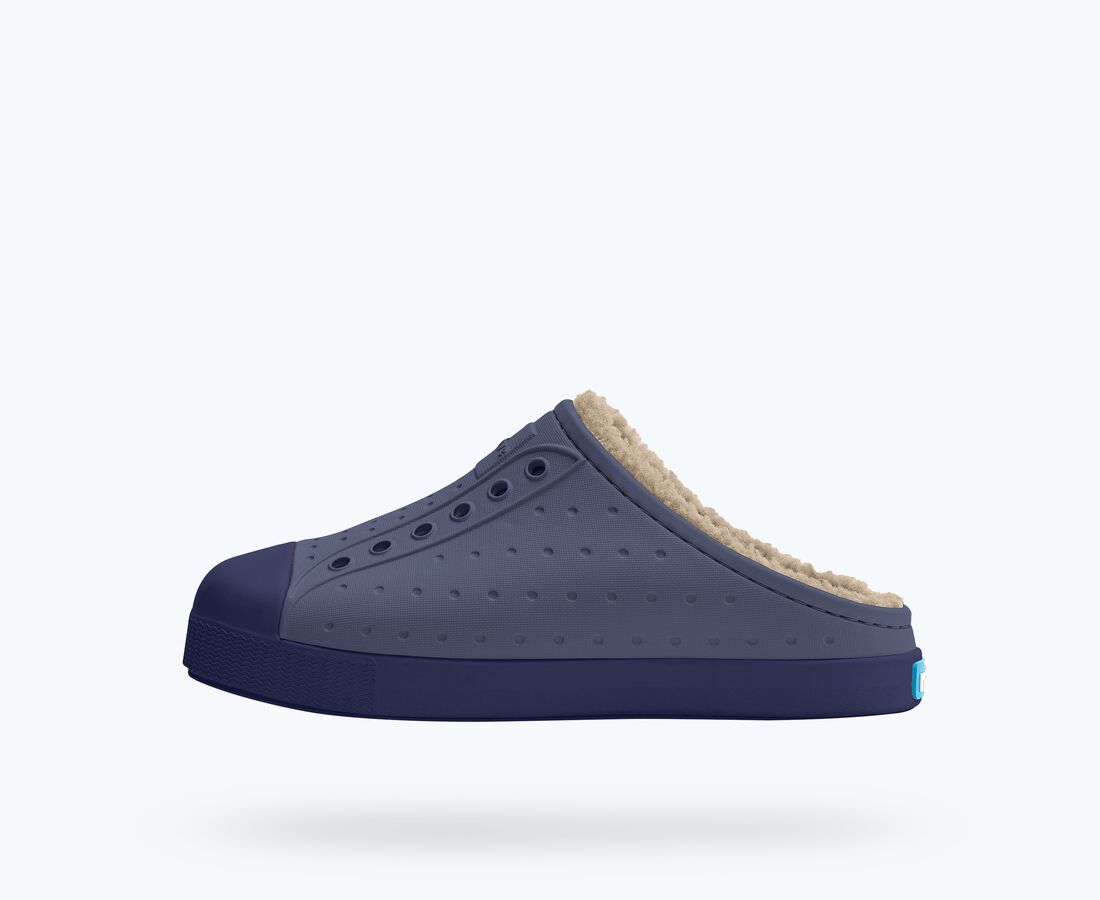 Native Shoes Jefferson Cozy Big Kids - Deep Sea Blue/ Regatta Blue/ Flax Tan
