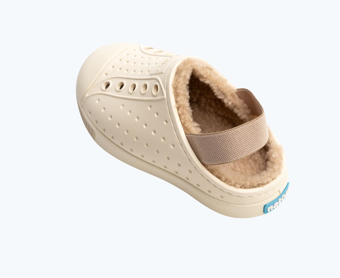 Native Shoes Jefferson Cozy Little Kids - Bone White/ Bone White/ Flax Tan