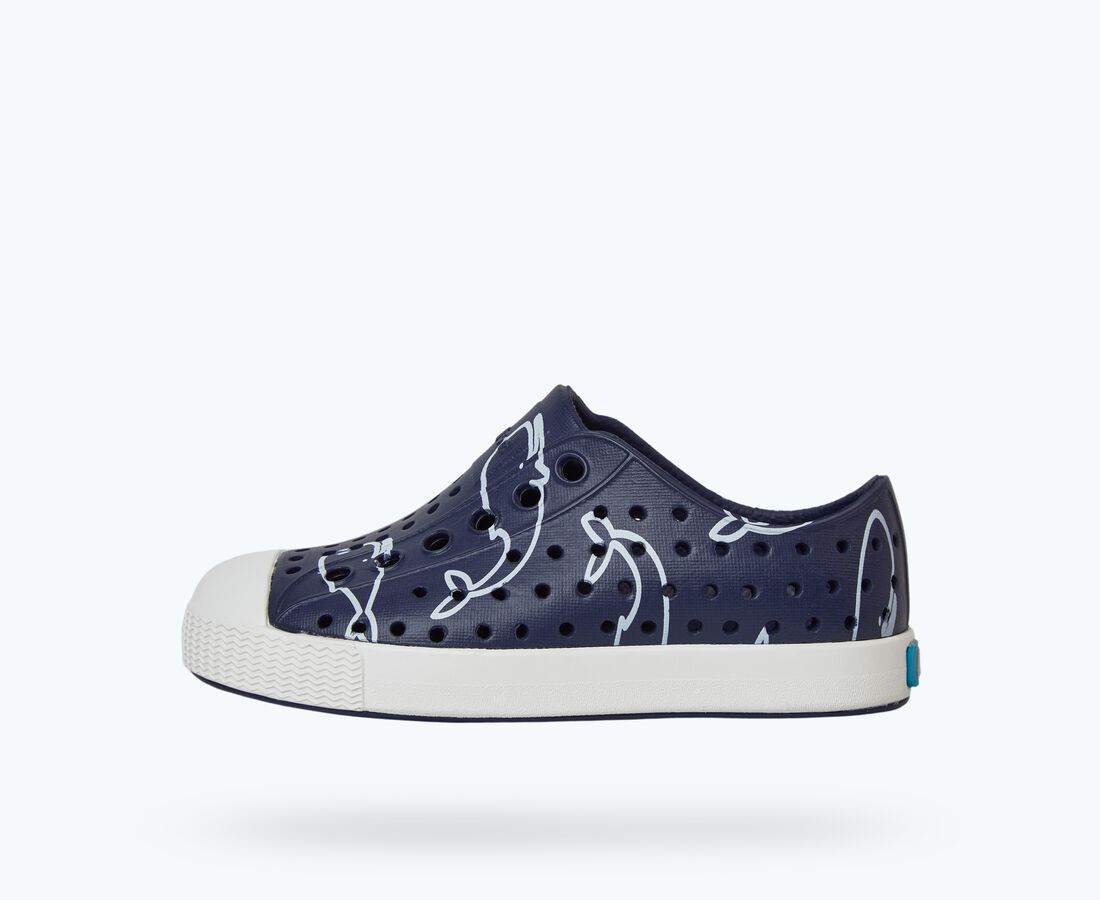 Native Shoes Jefferson Print Child - Regatta Blue/ Shell White/ Nantucket ACK