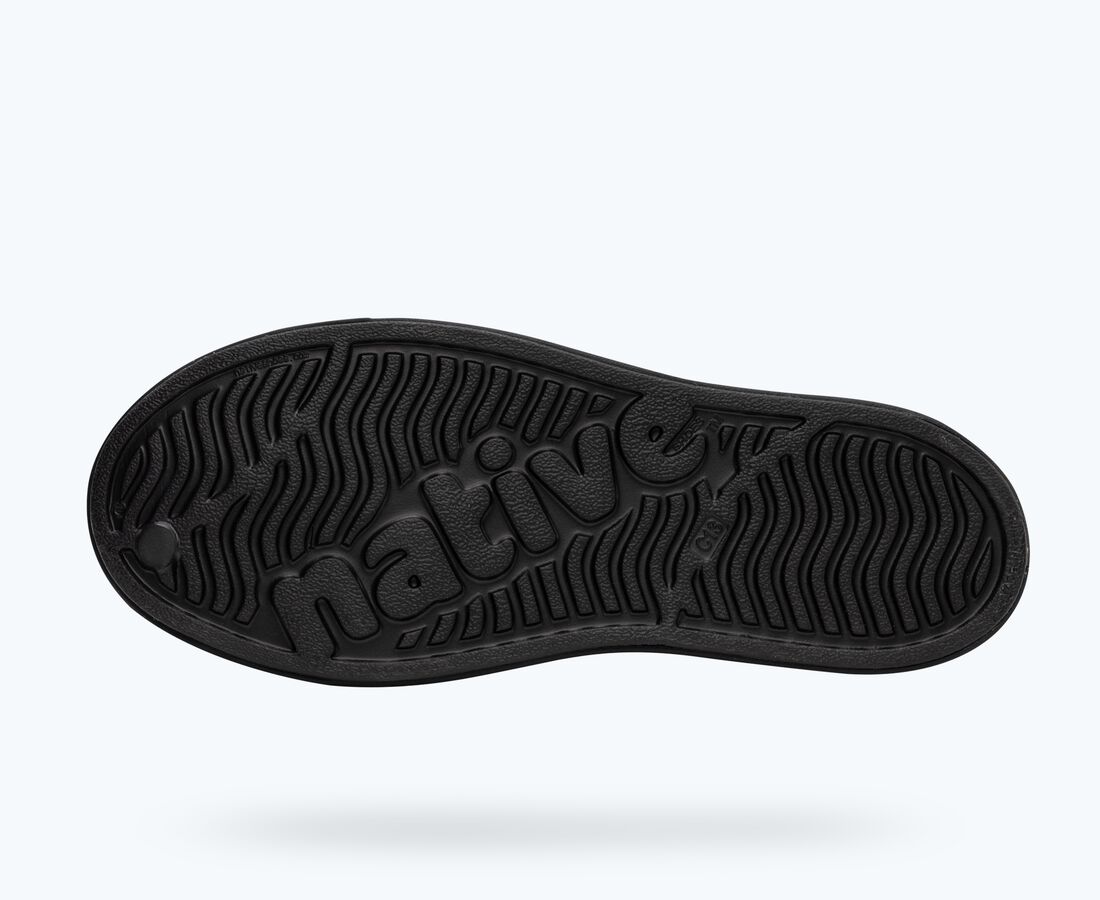 Native Shoes Jefferson Cozy Big Kids - Jiffy Black/ Jiffy Black/ Jiffy Black