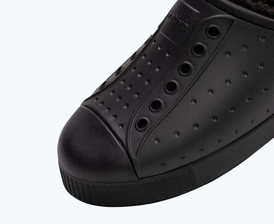 Native Shoes Jefferson Cozy Big Kids - Jiffy Black/ Jiffy Black/ Jiffy Black