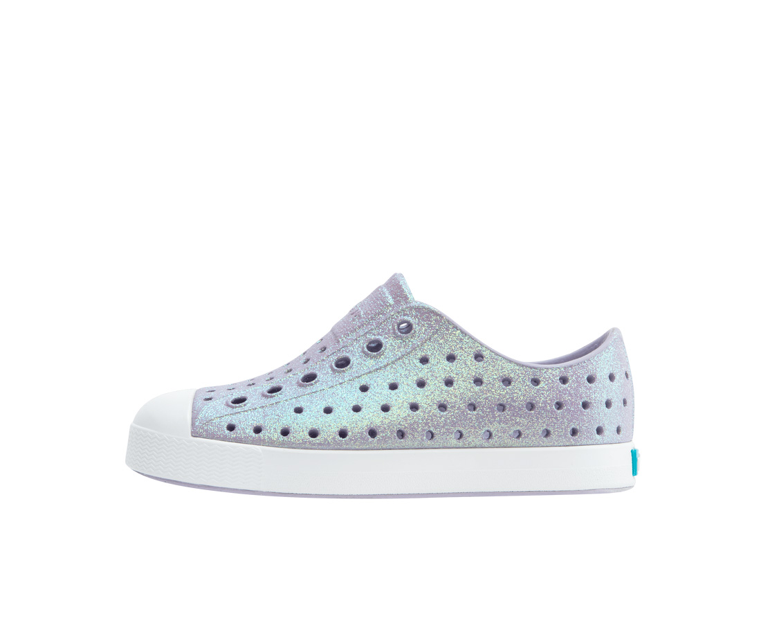 Native Shoes Jefferson Bio-Bling&trade; Child - Future Purple Bling/ Shell White