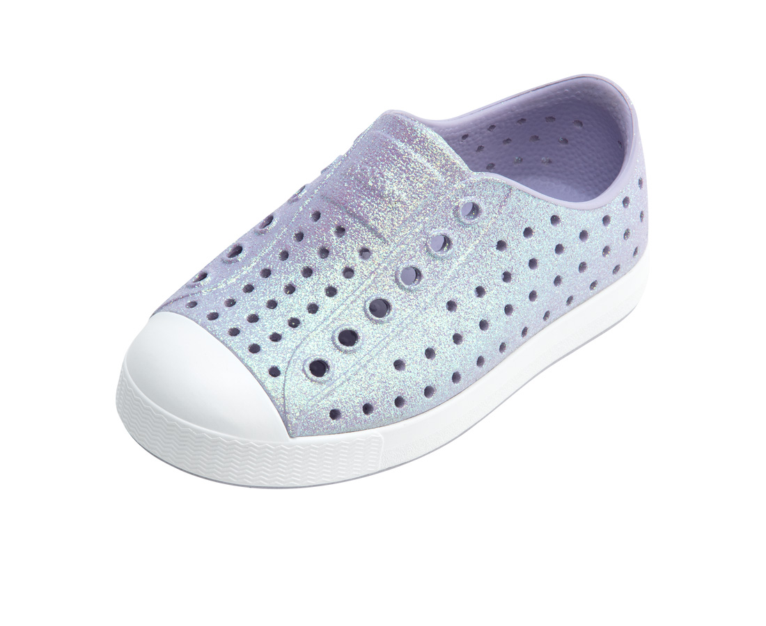 Native Shoes Jefferson Bio-Bling&trade; Child - Future Purple Bling/ Shell White