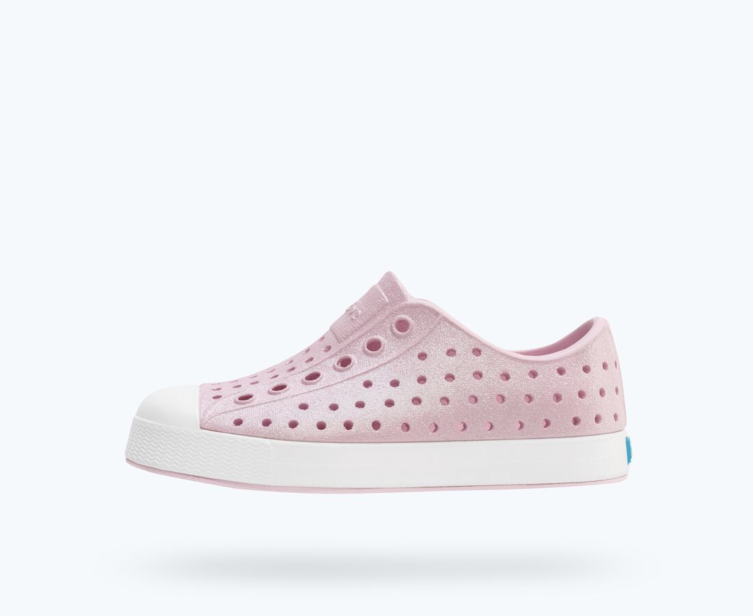 Native Shoes Jefferson Bio-Bling&trade; Child - Barely Pink Bling/ Shell White