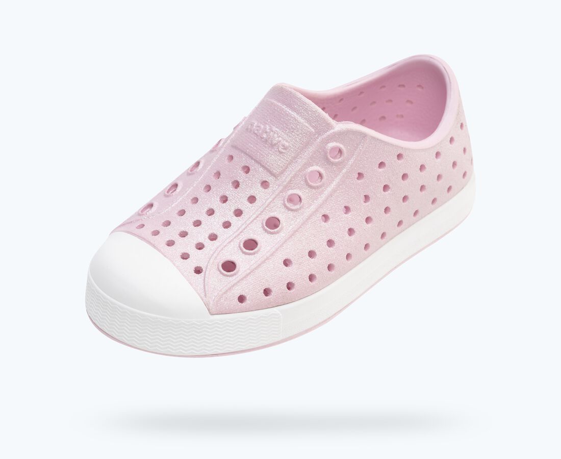 Native Shoes Jefferson Bio-Bling&trade; Child - Barely Pink Bling/ Shell White