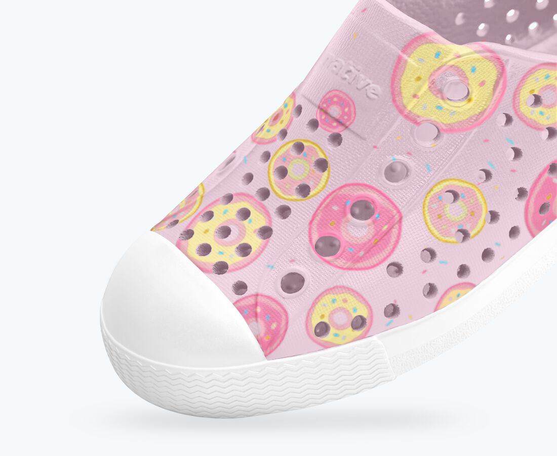 Native Shoes Jefferson Print Child - Barely Pink/ Shell White/ Donuts