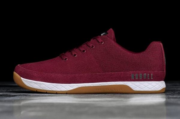 NOBULL MEN'S SHOES BURGUNDY CANVAS TRAINER