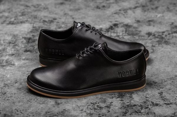 NOBULL MEN'S SHOES BLACK LEATHER DRESS SHOE