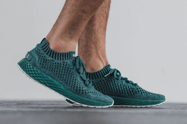 NOBULL MEN'S SHOES DEEP TEAL KNIT RUNNER