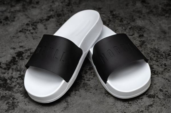 NOBULL MEN'S SHOES BLACK WHITE SLIDE