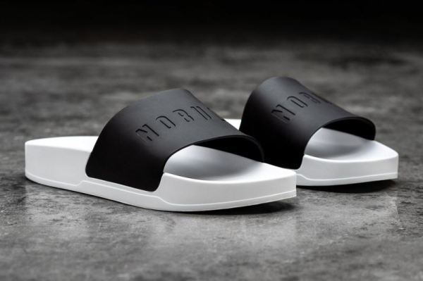 NOBULL MEN'S SHOES BLACK WHITE SLIDE