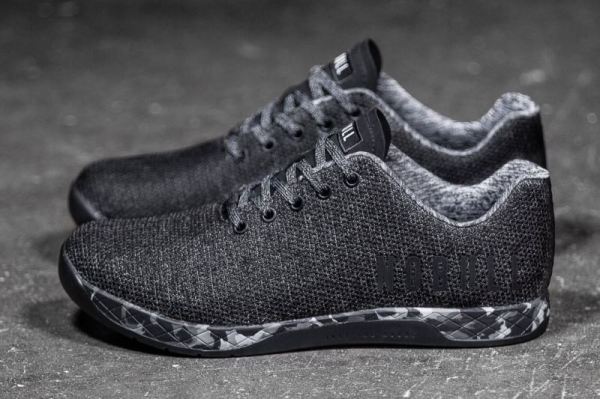 NOBULL MEN'S SHOES BLACK HEATHER GRANITE TRAINER