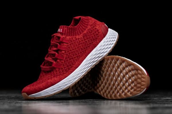 NOBULL MEN'S SHOES RED ALERT KNIT RUNNER