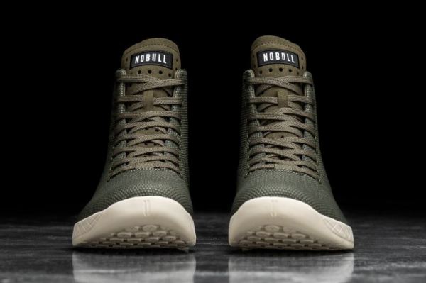 NOBULL MEN'S SHOES HIGH-TOP ARMY IVORY TRAINER