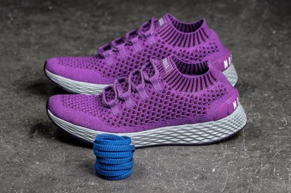 NOBULL MEN'S SHOES PURPLE KNIT RUNNER