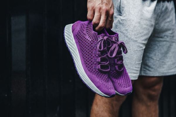 NOBULL MEN'S SHOES PURPLE KNIT RUNNER