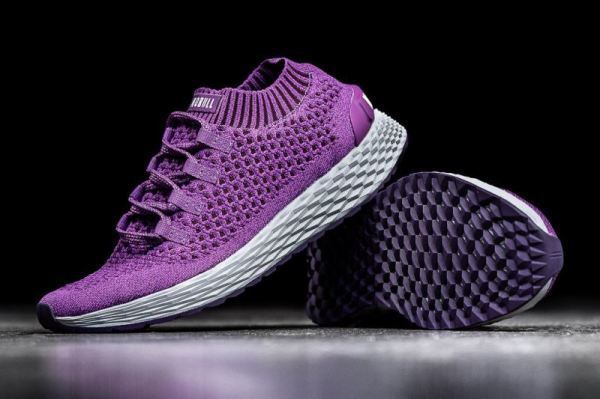 NOBULL MEN'S SHOES PURPLE KNIT RUNNER