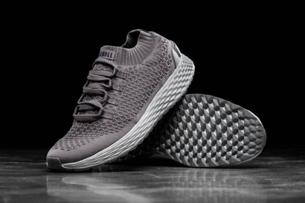 NOBULL MEN'S SHOES DARK GREY REFLECTIVE KNIT RUNNER