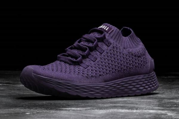 NOBULL MEN'S SHOES PLUM REFLECTIVE KNIT RUNNER