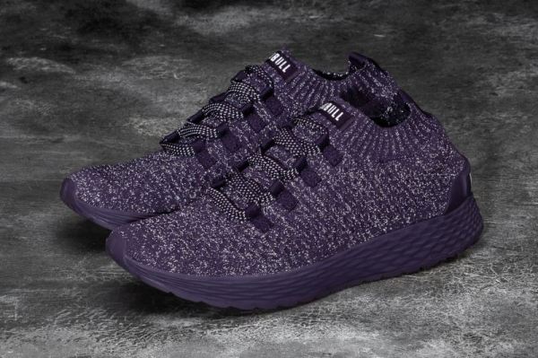 NOBULL MEN'S SHOES PLUM REFLECTIVE KNIT RUNNER