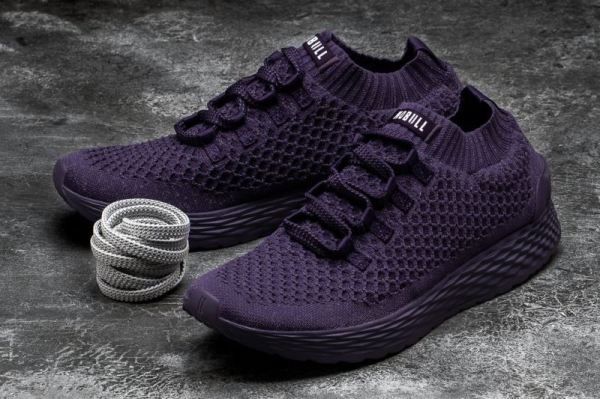 NOBULL MEN'S SHOES PLUM REFLECTIVE KNIT RUNNER