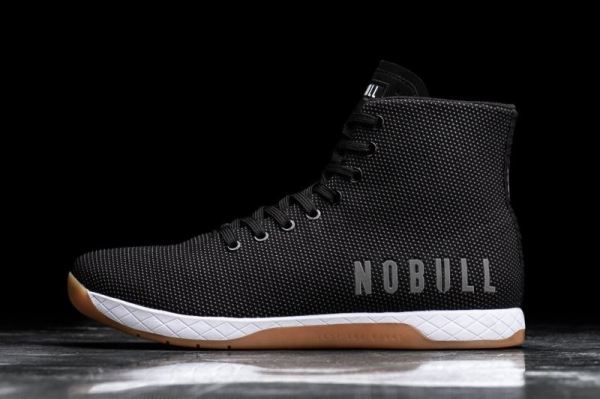 NOBULL MEN'S SHOES HIGH-TOP BLACK WHITE GUM TRAINER