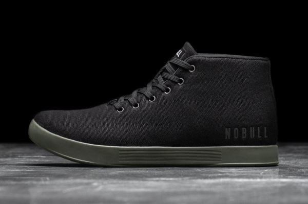 NOBULL MEN'S SHOES BLACK IVY CANVAS MID TRAINER