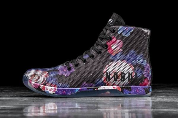 NOBULL WOMEN'S SHOES HIGH-TOP SPACE FLORAL TRAINER