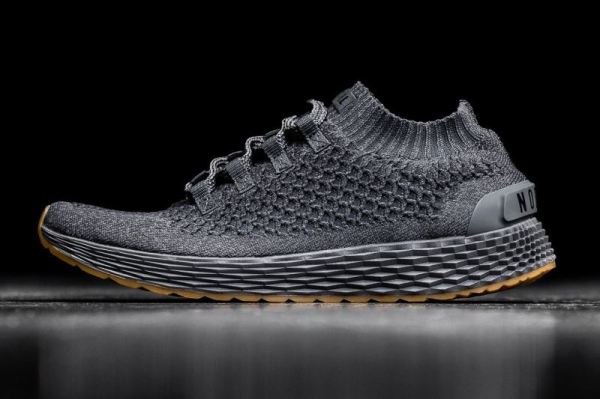 NOBULL MEN'S SHOES DARK GREY KNIT RUNNER