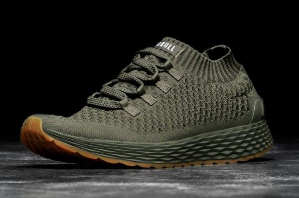 NOBULL MEN'S SHOES ARMY KNIT RUNNER