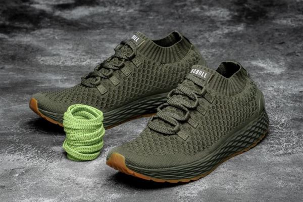 NOBULL MEN'S SHOES ARMY KNIT RUNNER