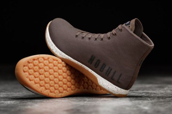 NOBULL MEN'S SHOES HIGH-TOP CHESTNUT TRAINER