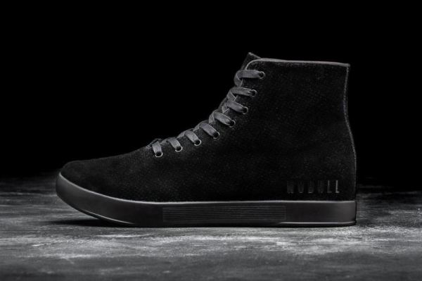 NOBULL MEN'S SHOES HIGH-TOP BLACK SUEDE TRAINER