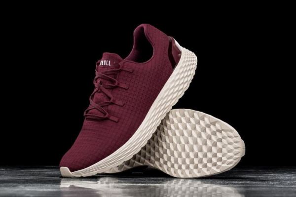 NOBULL MEN'S SHOES CABERNET IVORY RIPSTOP RUNNER