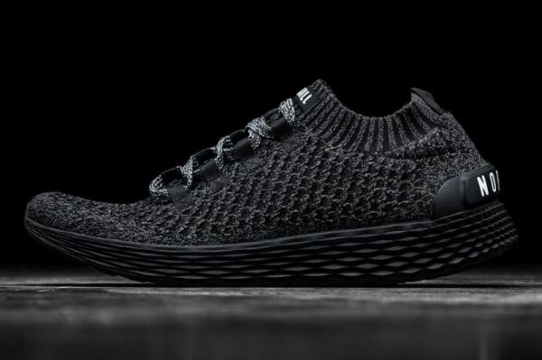 NOBULL MEN'S SHOES BLACK KNIT RUNNER