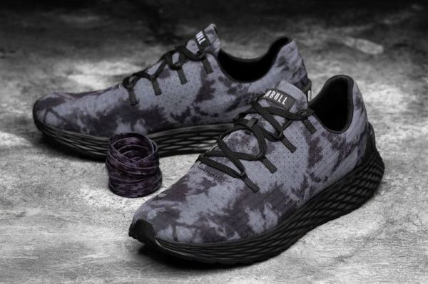 NOBULL MEN'S SHOES DARK CLOUD TIE-DYE RIPSTOP RUNNER