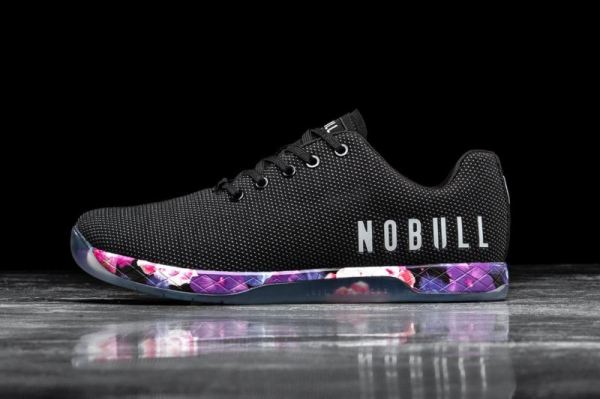 NOBULL MEN'S SHOES BLACK SPACE FLORAL TRAINER