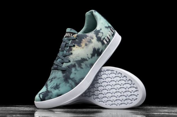 NOBULL MEN'S SHOES TEAL TIE-DYE CANVAS TRAINER