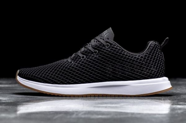 NOBULL MEN'S SHOES BLACK WHITE MESH RUNNER