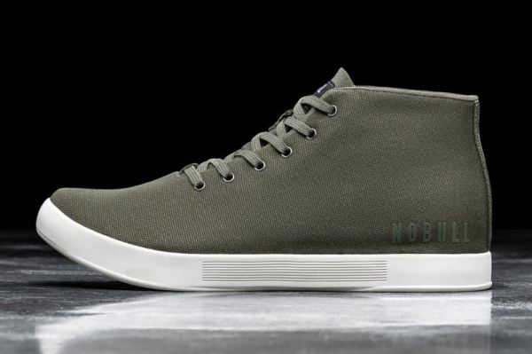 NOBULL MEN'S SHOES IVY IVORY CANVAS MID TRAINER